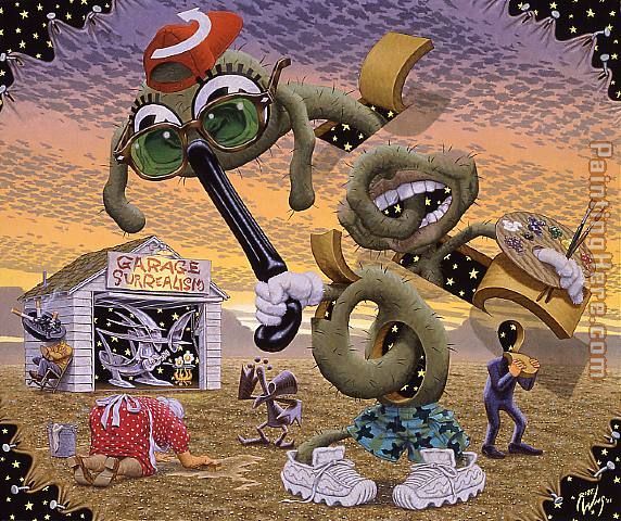 Bastardizing Of The Autonomy Of person Place And Thing painting - Robert Williams Bastardizing Of The Autonomy Of person Place And Thing art painting